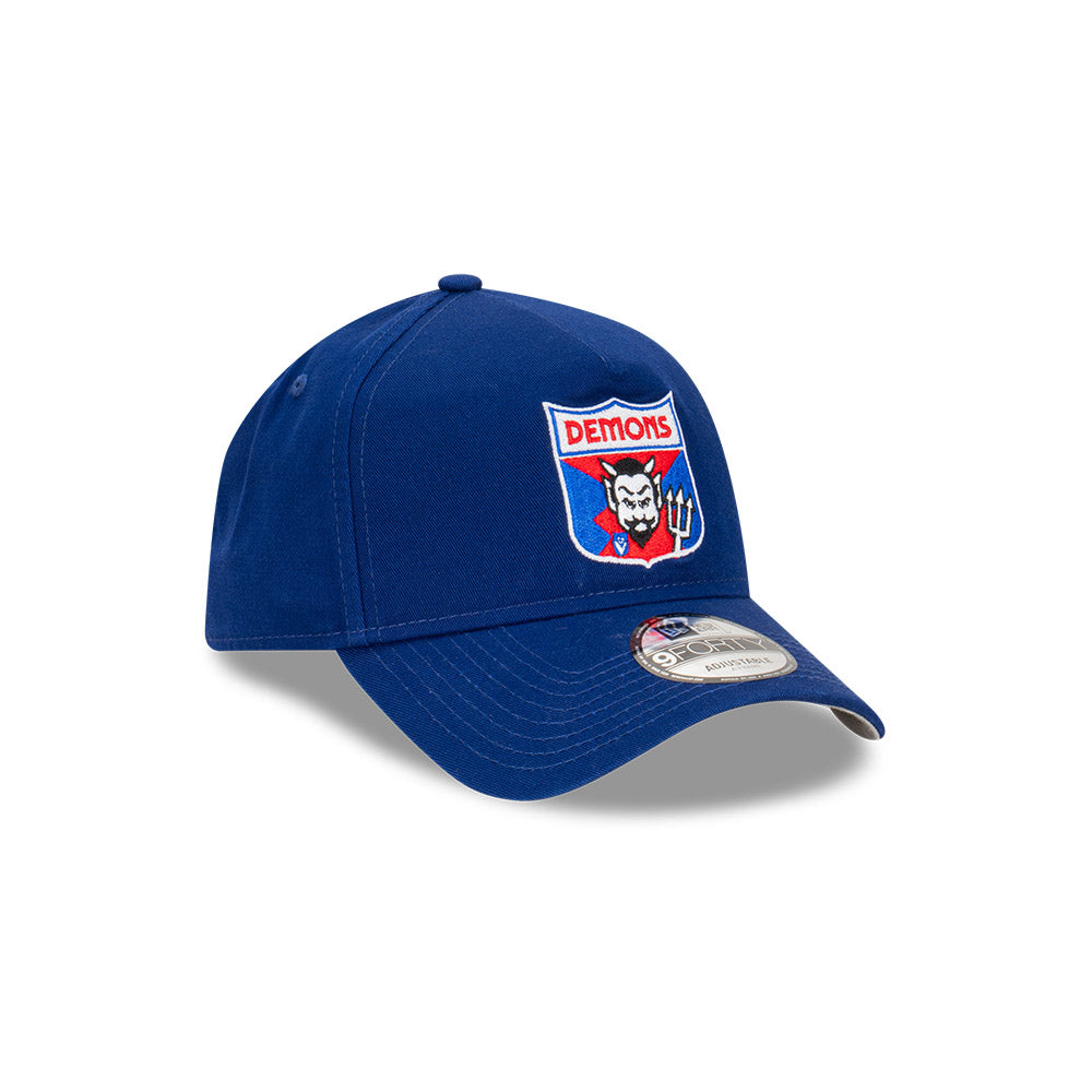 Melbourne Demons Hat - Blue Retro 9Forty A-Frame AFL Snapback Cap - New Era